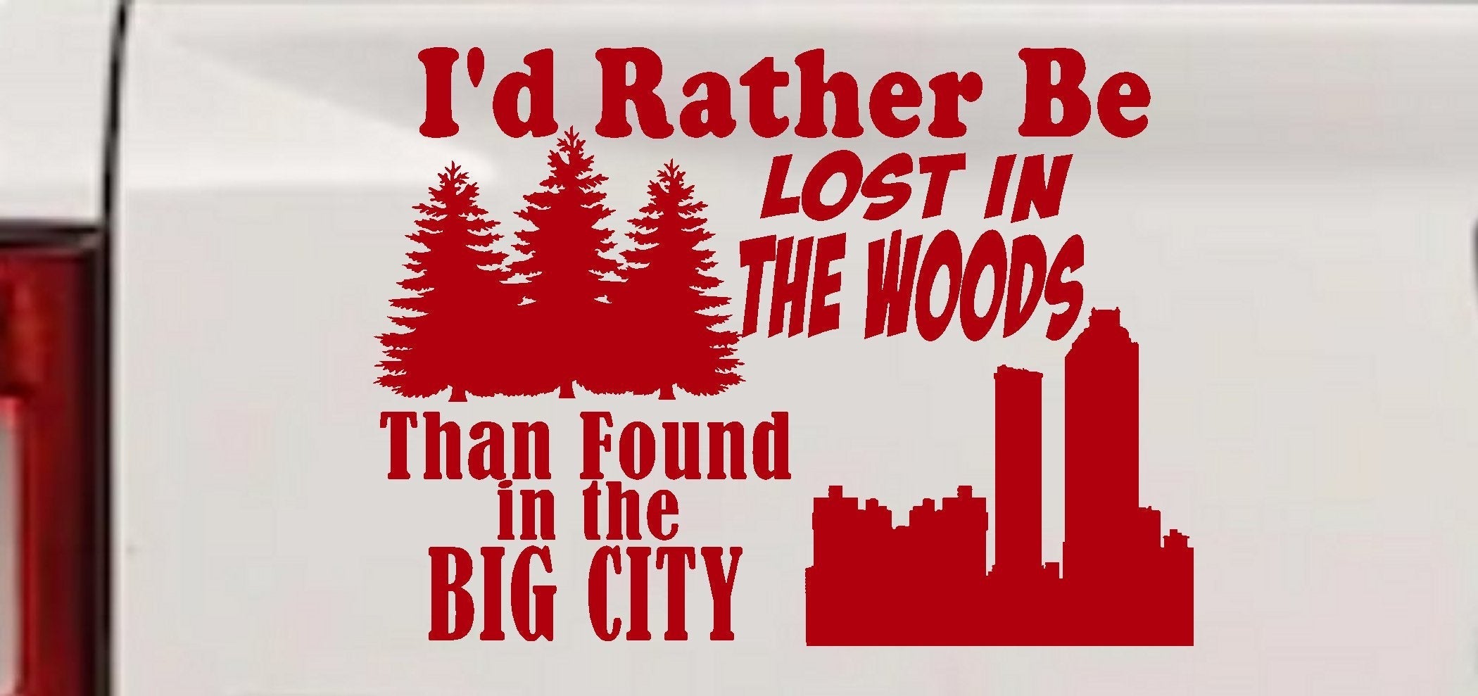 Lost in Woods Decal Car Truck Sticker Nature Lover Hiking Hunting