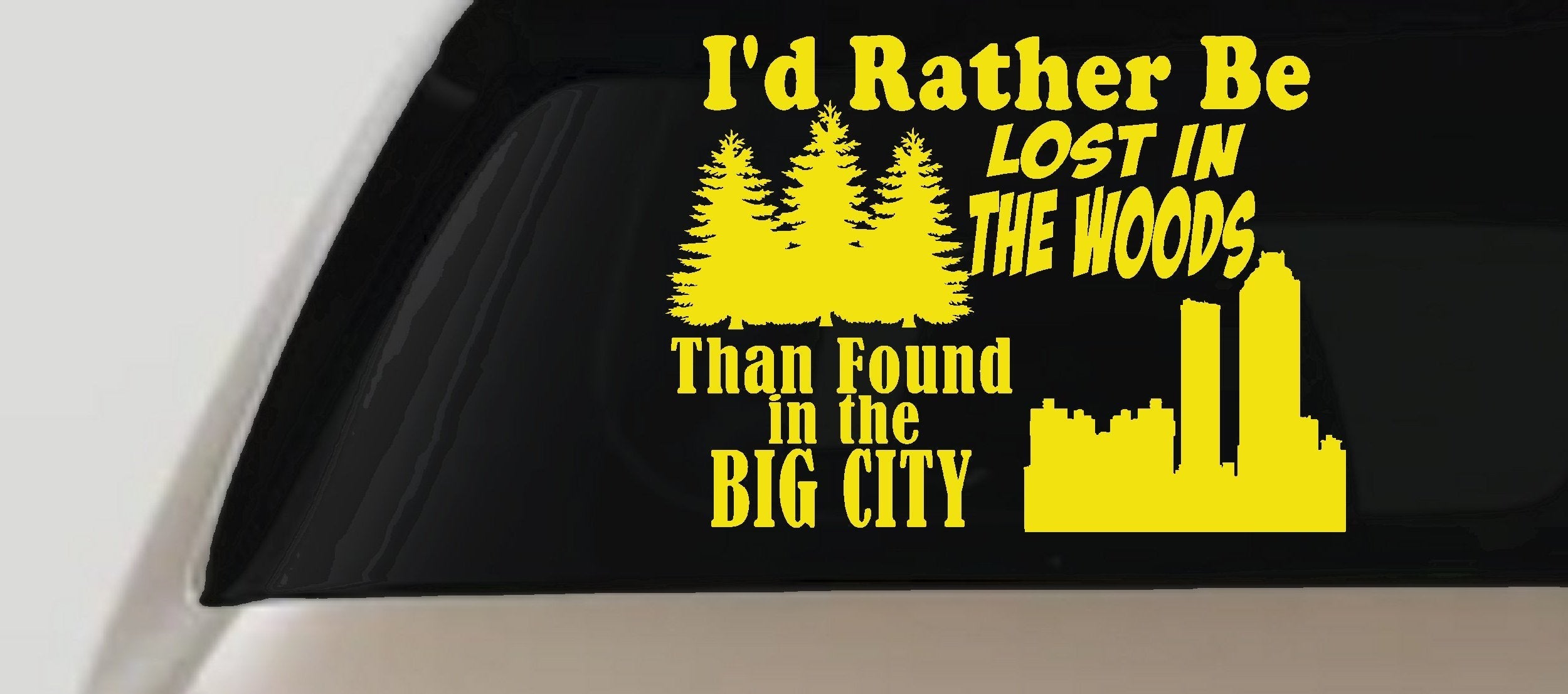 Lost in Woods Decal Car Truck Sticker Nature Lover Hiking Hunting