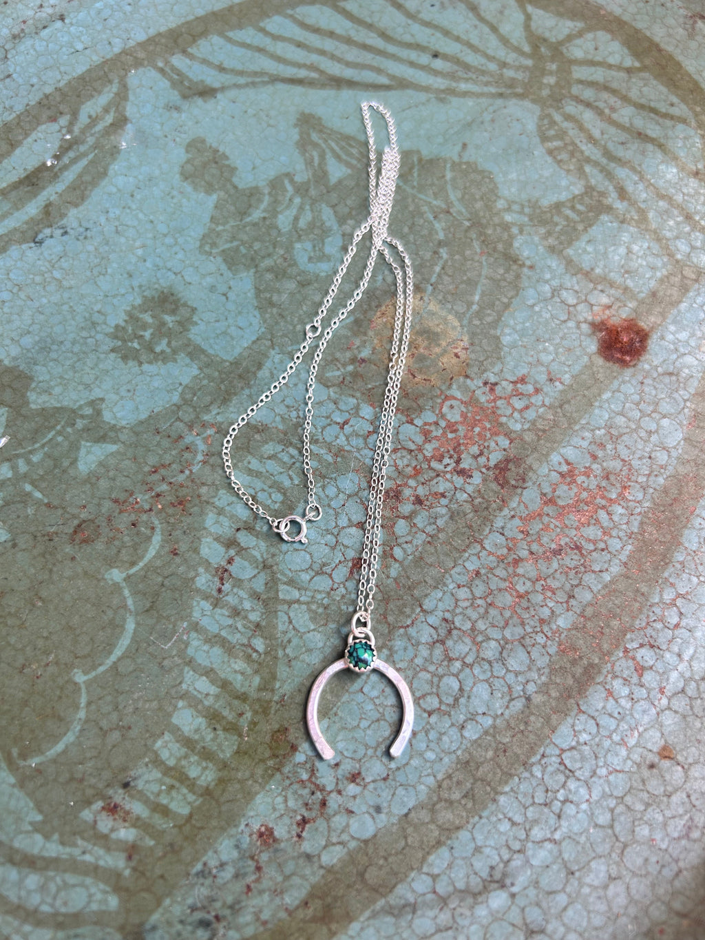Share Luck - Lucky Horseshoe Charm Necklace - Turquoise