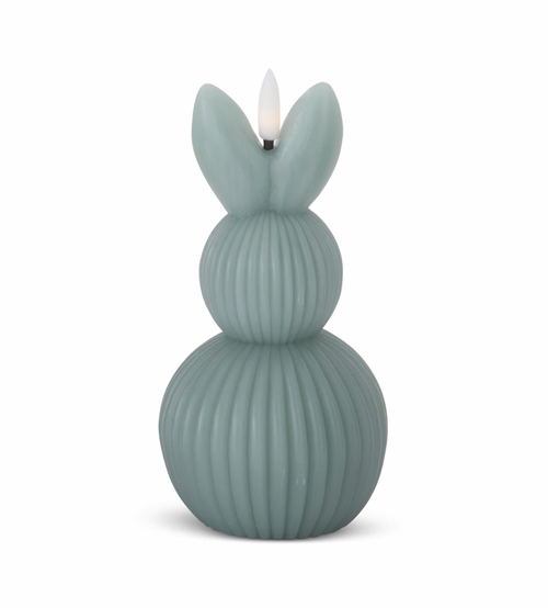 6.25" Green Accordion LED Bunny Candle with Timer-0